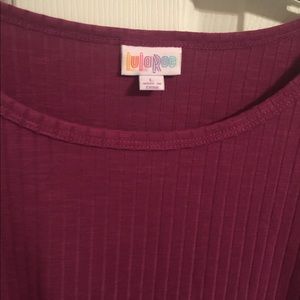 LuLaRoe Purple Ribbed Gigi Size Large